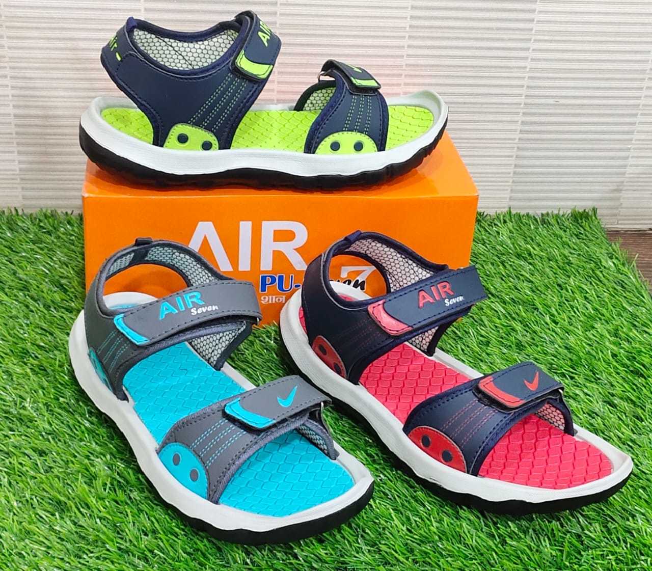 Eva Sandals - Pu Upper, Standard Size | Multi Color Options With Double Color Sole For Boys, Durable Pu Outsole For Comfort