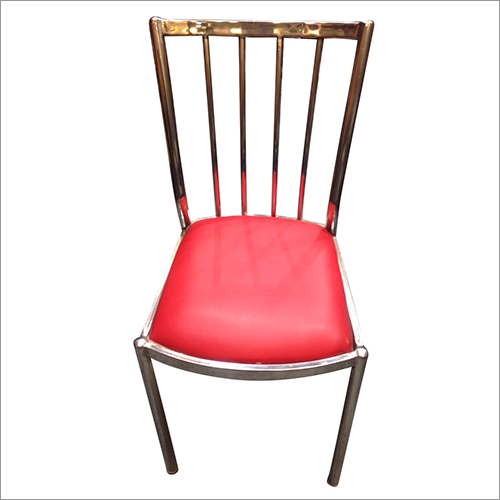 Polished Metal Frame Cafe Chair