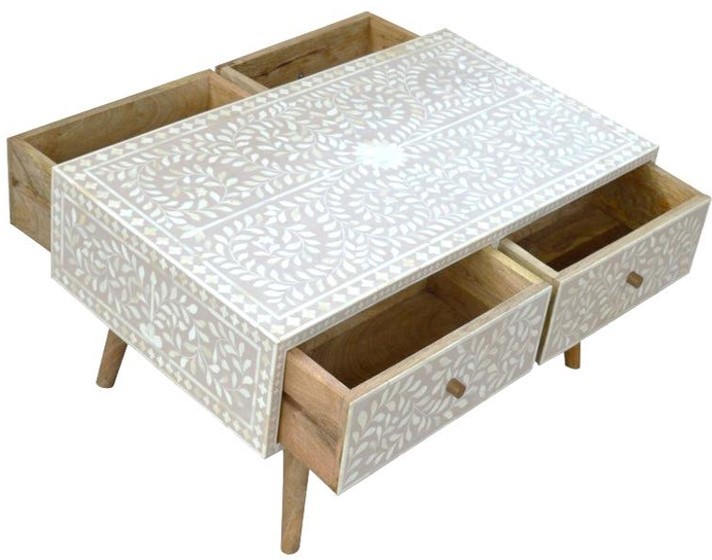 Bone Inlay Side Table