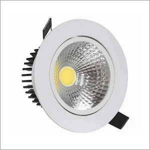 LED Cob Lights - Aluminum and Polycarbonate, Standard Size, Cool Day White | Ideal for Industrial and Commercial Applications, Round Shape