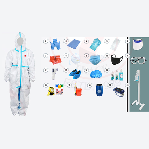 Covid PPE Kit - High-Quality Fabric, Standard Size | New Condition, Breathable Material, Easy to Wear and Remove