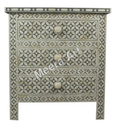 बोन इनले साइड टेबल