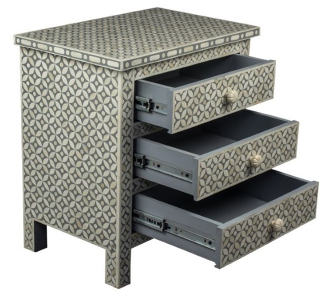 Bone Inlay Side Table