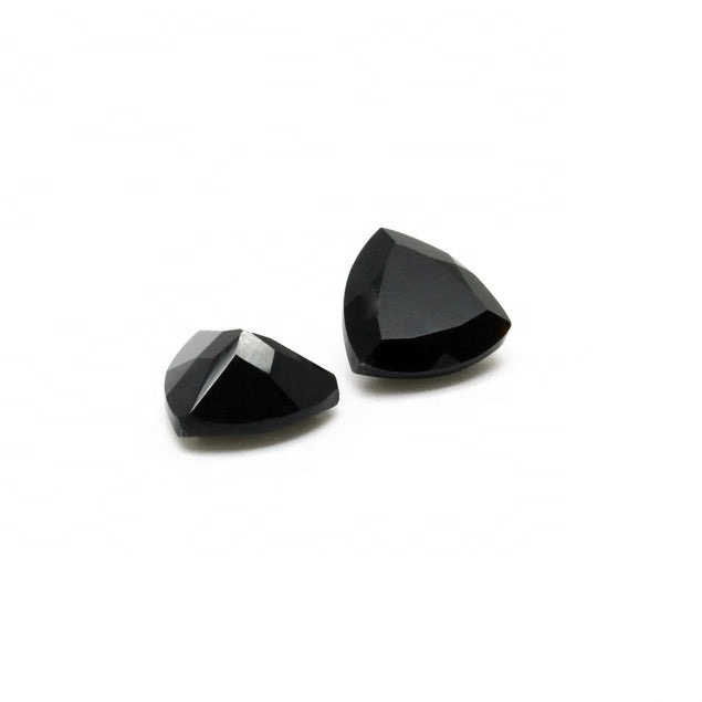 6mm Black Onyx Faceted Trillion Loose Gemstones Grade: Aaa