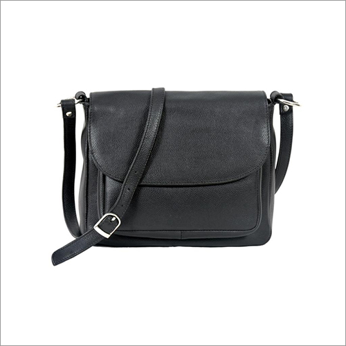 Ladies Cross Body Bag - Leather, Various Sizes Available, Black | Fashionable Design, Lightweight, Trendy Patterns, Colorfastness