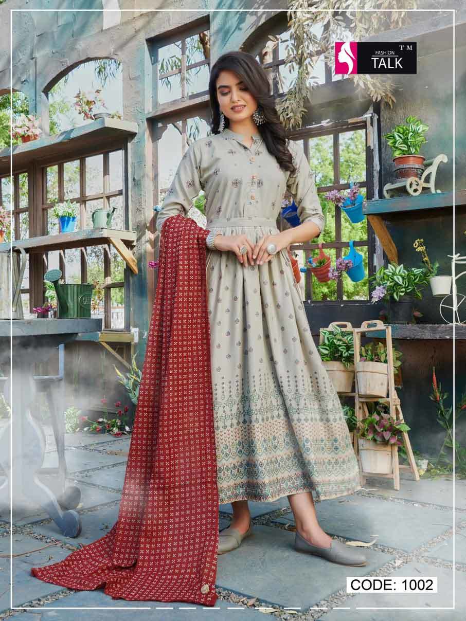 Dry Cleaning Cocktail Vol 1 Rayon 14 Kg Classic Print With Foil Kurtis With Dupatta Catalogue