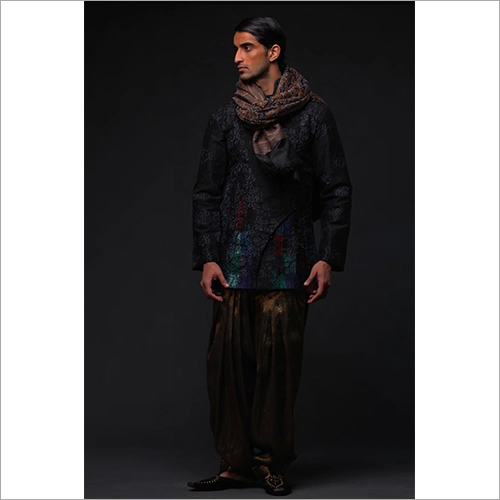 पुरुषों के लिए वॉशेबल शॉर्ट कुर्ता हरेम पैंट सेट के साथ