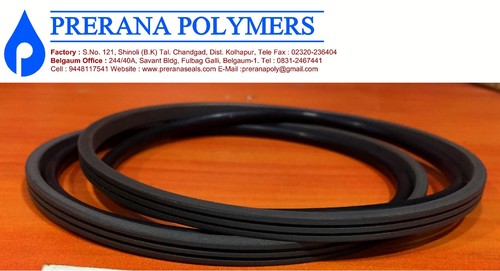 PTFE Rotary Seal - Bronze & Glass Filled, 12 to 400mm Diameter | -50 to 200°C Temperature Range, 800 Bar Pressure, Grey Color, 65-70 Shore D Hardness