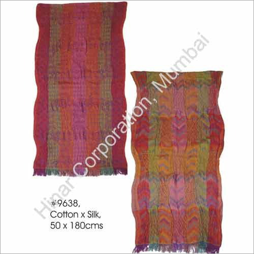 Silk Shawl - 50 x 180 cm, Red Color | Computer Designed Knitting, Perfect for Casual Wear