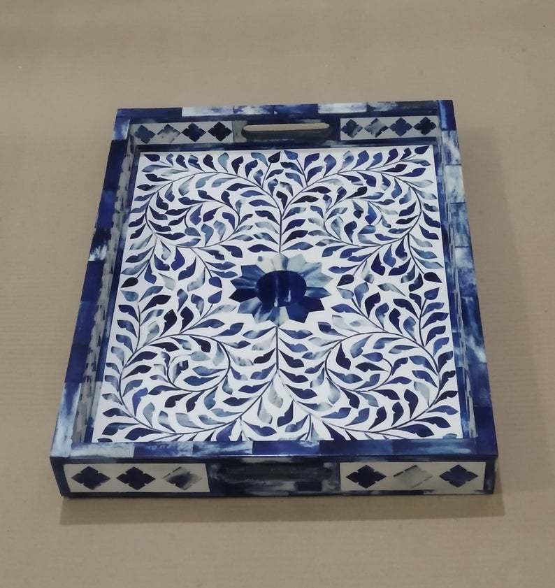 Bone Inlay Tray - Premium Bone Inlay Design | Elegant Decorative Functionality