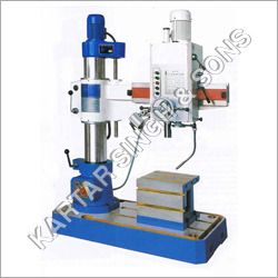 Radial Drilling Machine - Stainless Steel, Semi-Automatic, Blue and White | Easy Operation, Energy Efficient, Corrosion Resistance, Low Maintenance