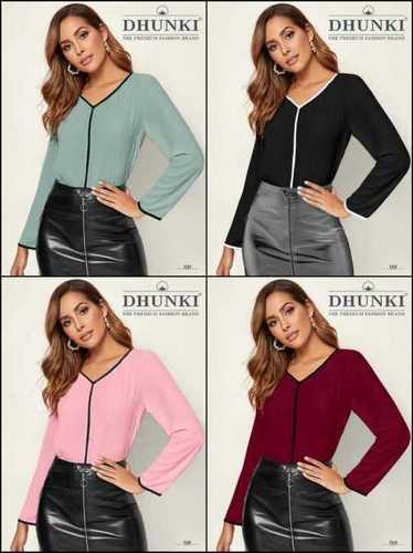 Dhunki Designer Top - Heavy Georgette Fabric, Full Sleeve in 4 Elegant Colors | Sizes M(38) & XL(42), Limited Edition