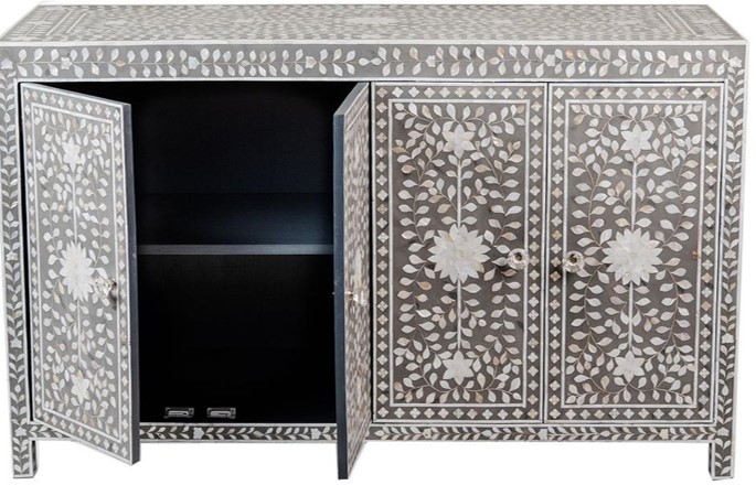 Bone Inlay 2 Drawer Chest