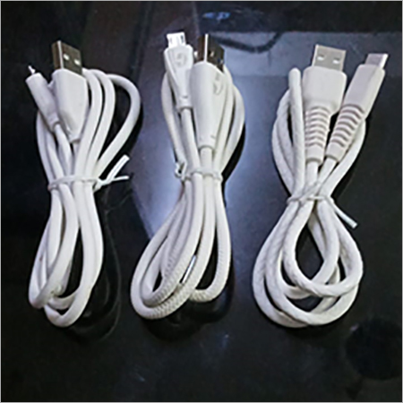 Mobile Data Cable - PVC, 1 Meter Length, White Color | USB Type-A to Micro-USB, 2.4A Current Rating, 480 Mbps Data Transfer Speed, 1 Year Warranty
