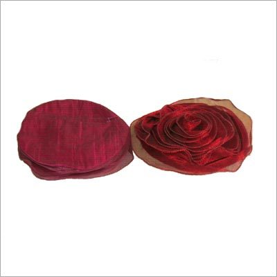 गुलाब पाउच 16 सेमी लाल फ्रंट/बैक पॉली ऑर्गेंज़ा