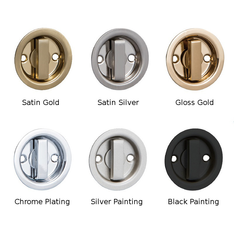 Kuriki Clear Cut Hook Lock - Aluminum | Hook Mechanism With Thumb Turn, Adjustable Strike Plate, Multiple Lock Functions, Available In Round And Square Designs, Five Finishes
