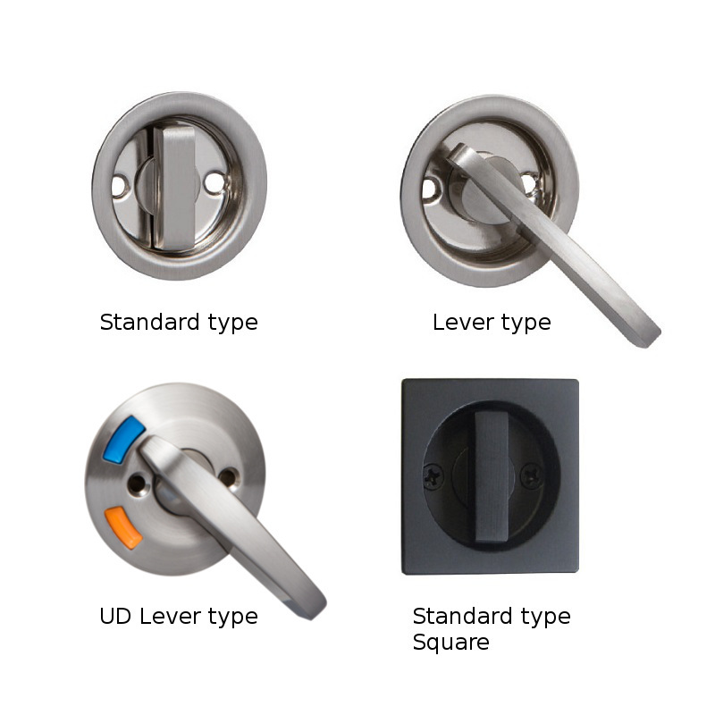 Kuriki Clear Cut Hook Lock - Aluminum | Hook Mechanism With Thumb Turn, Adjustable Strike Plate, Multiple Lock Functions, Available In Round And Square Designs, Five Finishes