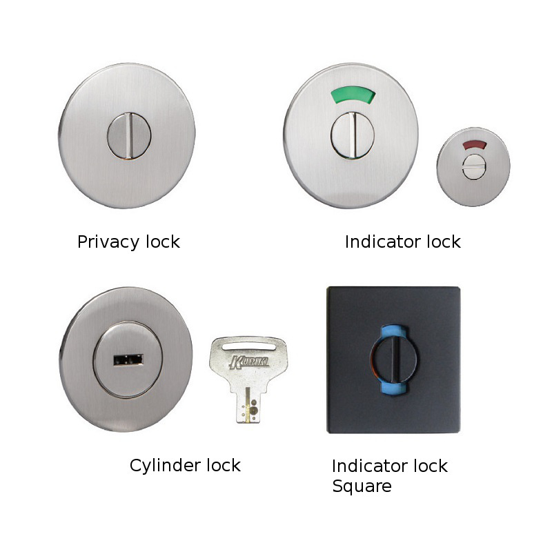 Kuriki Clear Cut Hook Lock - Aluminum | Hook Mechanism With Thumb Turn, Adjustable Strike Plate, Multiple Lock Functions, Available In Round And Square Designs, Five Finishes