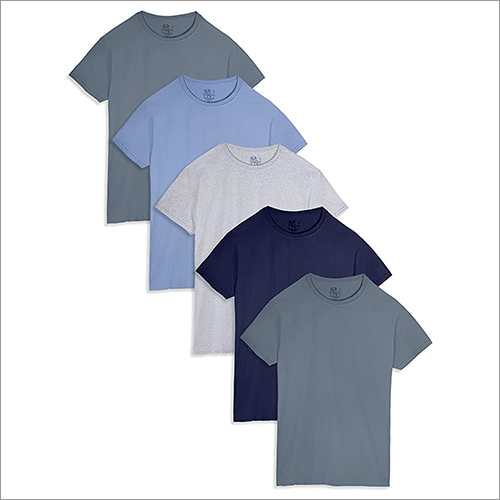 Men's Cotton Round Neck T-Shirt - Sizes S, M, L, XL | V-Neck Style, Plain & Printed Designs, Available in Any Color