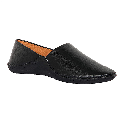 Leather Mens Shadow Black Casual Slip Ons Shoes