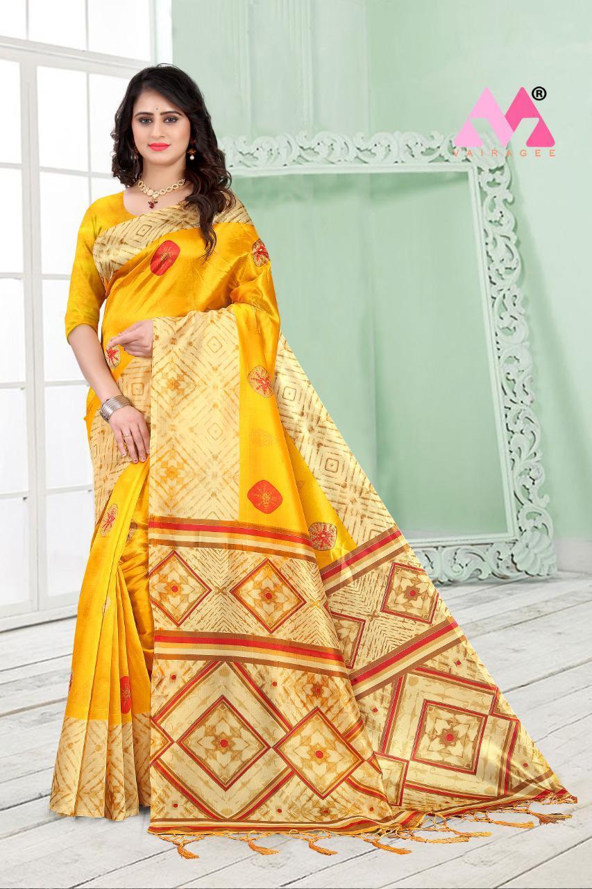 Mysure Silk Saree - Mysure Silk Fabric, Customized Size | Heavy Digital Print, Jhalr Work, Breathable & Washable For All Seasons