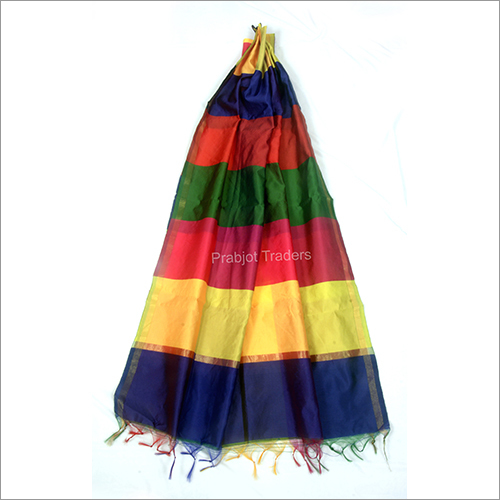 Multicolor Original Taffeta Silk Dupatta - 2.25 Meter, Breathable & Non-toxic, Printed Design For Daily And Party Wear