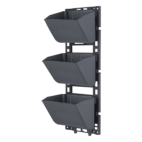 Vertical Gardening System - Pp Plastic Material, 6x18 Inches | Easy Clamping Design, Available In Black, Green, Yellow, Gray
