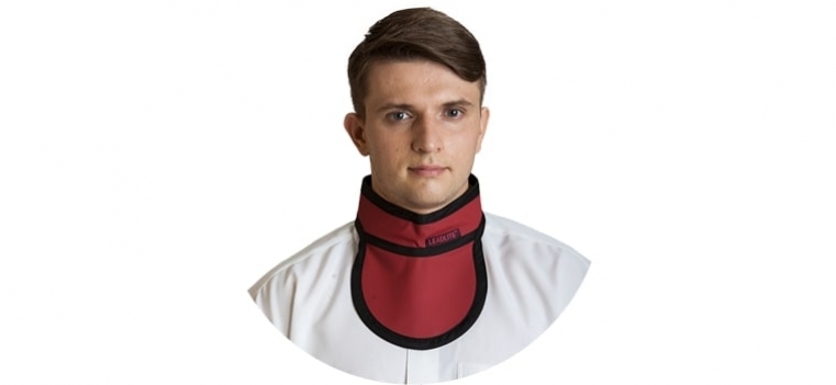 Thyroid Shields - Lead Equivalence 0.35 Mm Pb & 0.50 Mm Pb | Adjustable Velcro Closure, Easy To Use, Protects Neck From X-ray Radiation