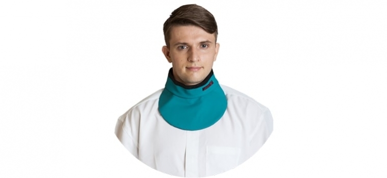 Thyroid Shields - Lead Equivalence 0.35 Mm Pb & 0.50 Mm Pb | Adjustable Velcro Closure, Easy To Use, Protects Neck From X-ray Radiation