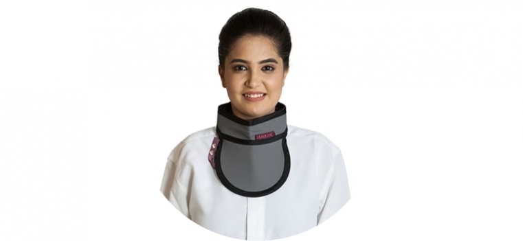Thyroid Shields - Lead Equivalence 0.35 Mm Pb & 0.50 Mm Pb | Adjustable Velcro Closure, Easy To Use, Protects Neck From X-ray Radiation