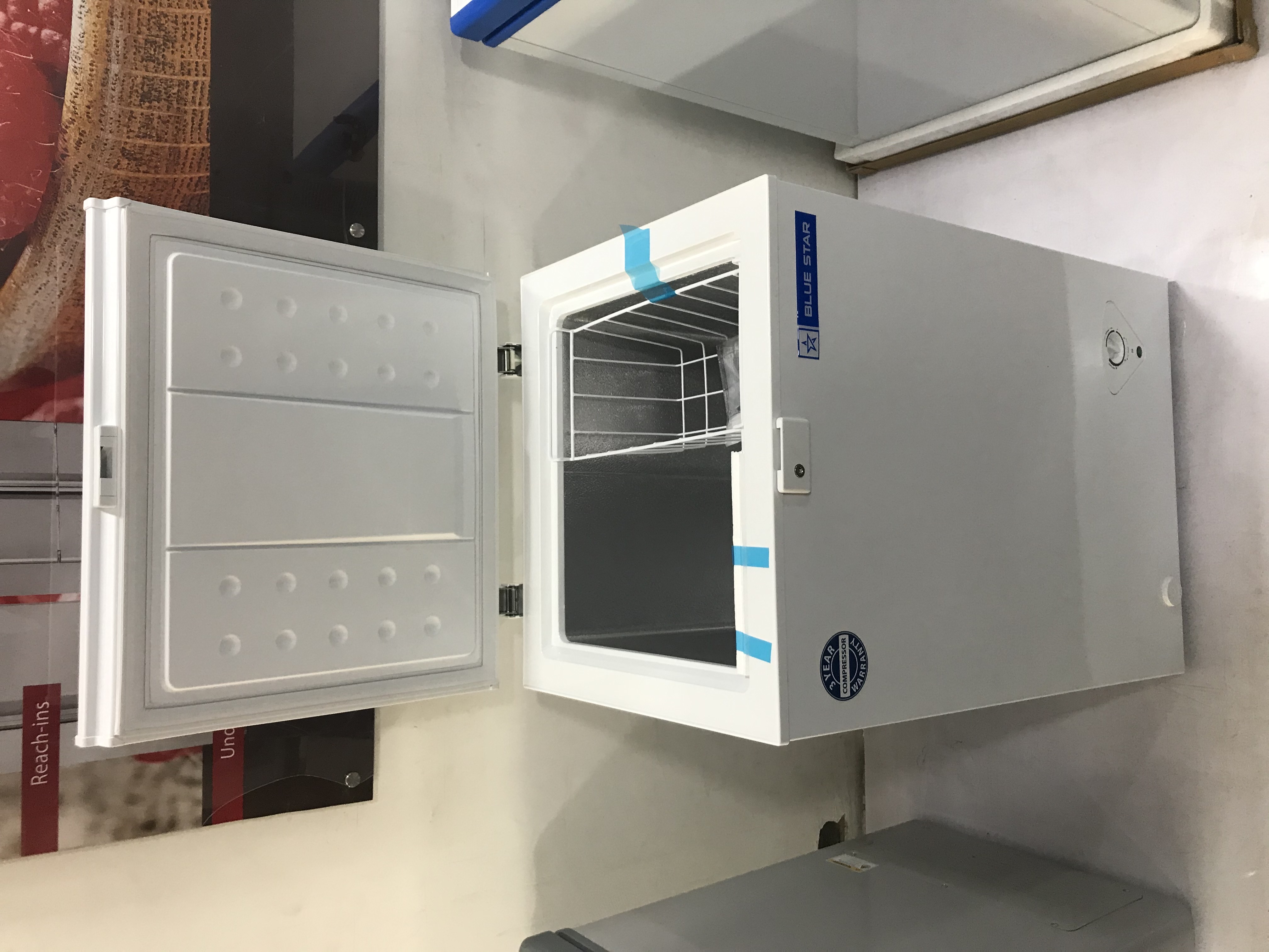 Blue Star Deep Freezer - Pvc Material, Compact Structure, White Color | 1 Year Warranty, 220-240v Electrical Power, Long-lasting Freshness Solution