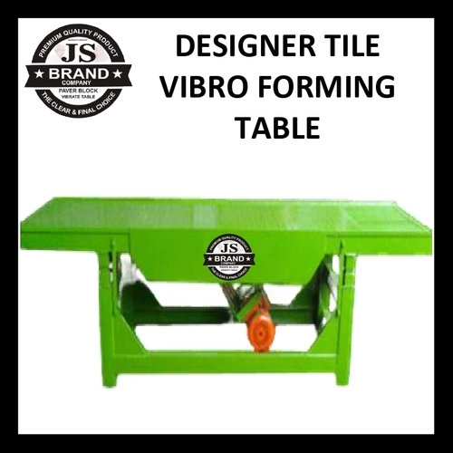 Interlocking Tile Vibrating Table Machine - 10x2.5x3 Ft | Heavy Duty, 3000 Pcs Ton/day Capacity, Manual Control, 1-year Warranty, Green Color