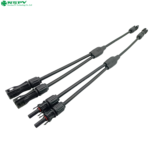 2 To 1 Solar Wiring Solar Cables And Connectors Pv Cable Harness Photovoltaic Wiring Harness - Color: Black