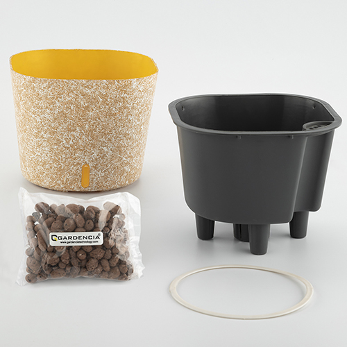 Black Structure Cube Painted Series Pot