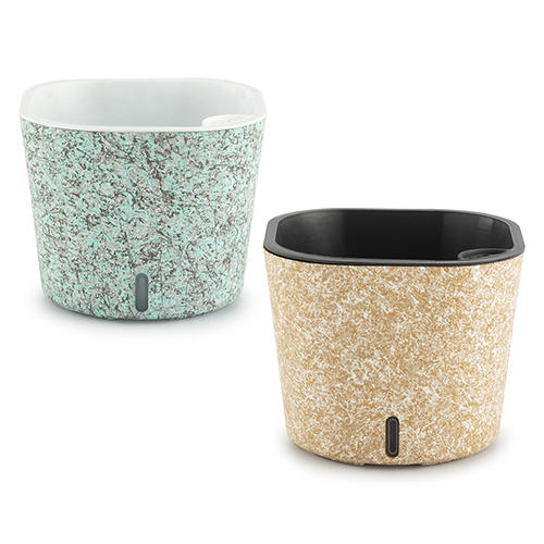 Black Structure Cube Painted Series Pot