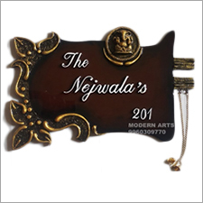 Wooden Epoxy Resin Nameplate Application: Home