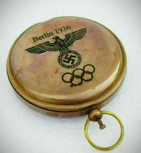 As Shown In Picture Compass Solid Brass Push Button Berlin Compass