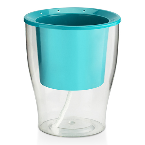 Clear Series Acrylonitrile Butadiene Styrene Pot - Abs Plastic, 6"x5", Glossy Finish, Available In Green, Grey, Sea Green, White, Yellow, Pink, Red, Black | Self-watering, Easy To Paint And Clean, Ideal For Vertical And Balcony Gardening