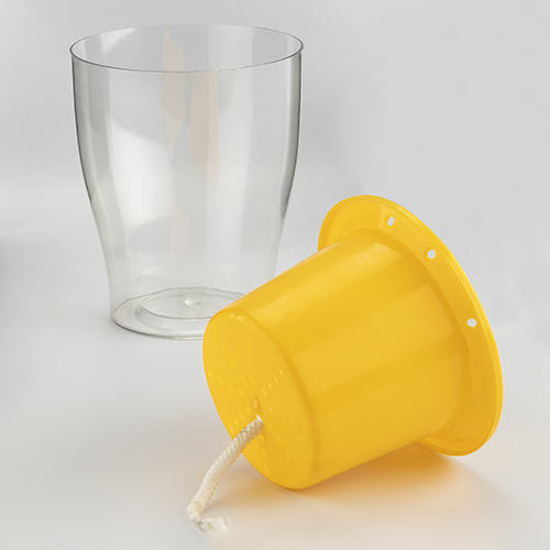 Clear Series Acrylonitrile Butadiene Styrene Pot - Abs Plastic, 6"x5", Glossy Finish, Available In Green, Grey, Sea Green, White, Yellow, Pink, Red, Black | Self-watering, Easy To Paint And Clean, Ideal For Vertical And Balcony Gardening