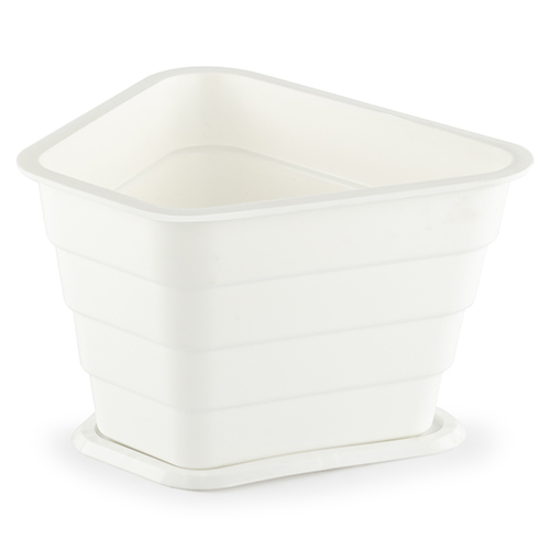 Octa Series Pot - Polypropylene With Uv, 13"x11"x8" Inch , Colors: Green, Grey, Sea Green, White, Yellow | Glossy Finish, Ideal For Gardening And Home Dã©cor