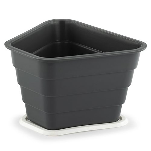 Octa Series Pot - Polypropylene With Uv, 13"x11"x8" Inch , Colors: Green, Grey, Sea Green, White, Yellow | Glossy Finish, Ideal For Gardening And Home Dã©cor