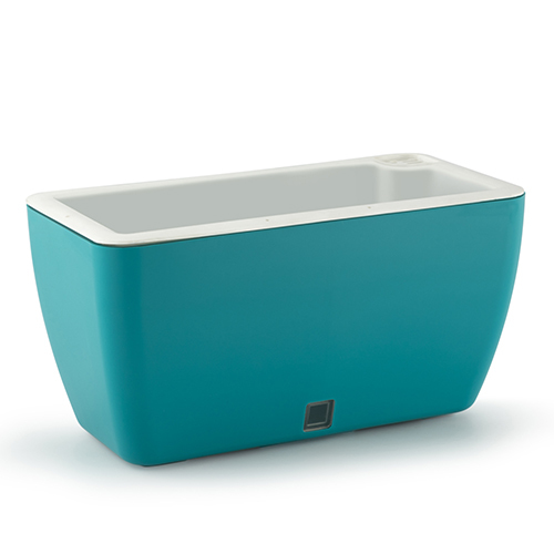 Recta Series Rectangle Pot - Polypropylene With Uv, 8x4x4 & 14x7x7 Inches, Glossy Finish, Self-watering, Available In Black, Green, Grey, Sea Green, White, Yellow