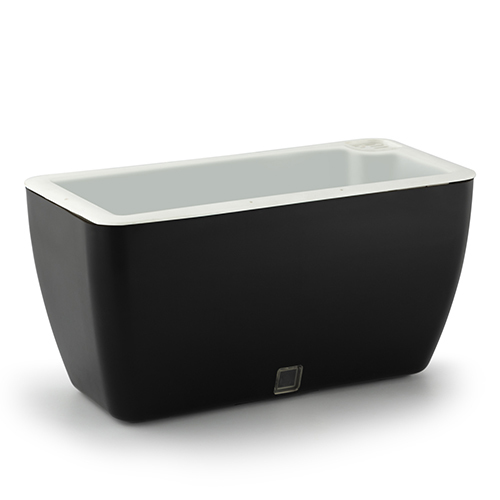 Recta Series Rectangle Pot - Polypropylene With Uv, 8x4x4 & 14x7x7 Inches, Glossy Finish, Self-watering, Available In Black, Green, Grey, Sea Green, White, Yellow