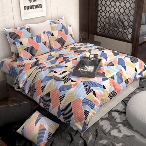 मल्टीकलर प्रिंटेड कॉटन बेड शीट