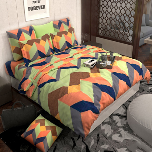 मल्टीकलर किंग साइज बेड शीट