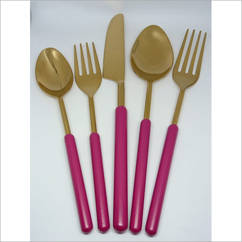 Polished Brass Dining Spoon Set