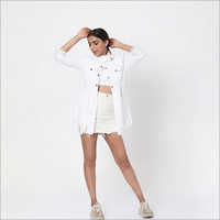 Washable White Peplum Jacket