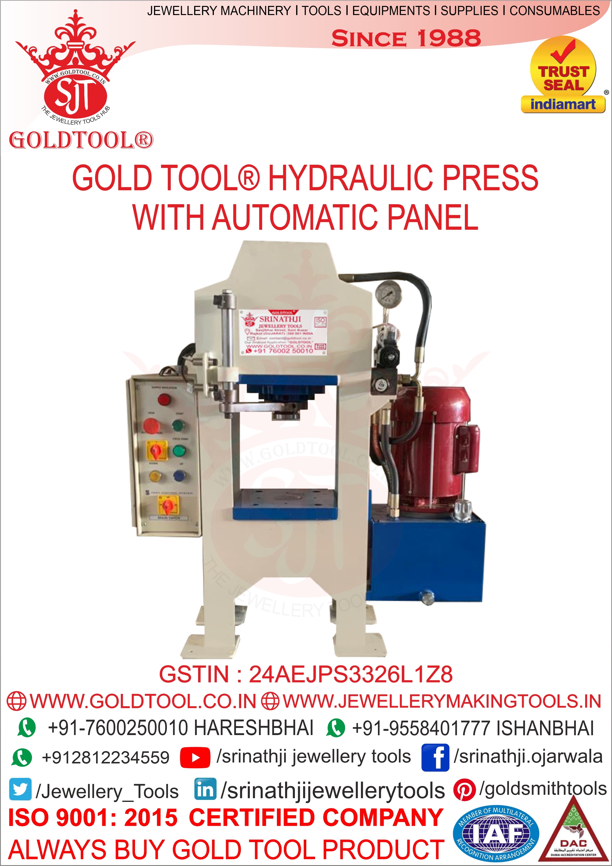 High Efficiency Hydraulic Coin Pressing Machine Gold Tool Hydraulic Press