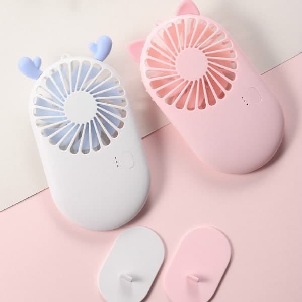 Pocket Fan Cartoon Usb Rechargeable Handheld Mini Fan