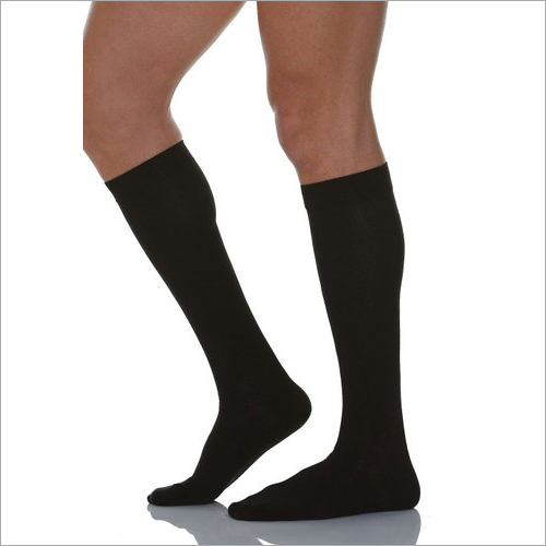 Medical Compression Socks - Cotton And Nylon Blend, Medium Graduated Compression For Enhanced Circulation And Support, Black